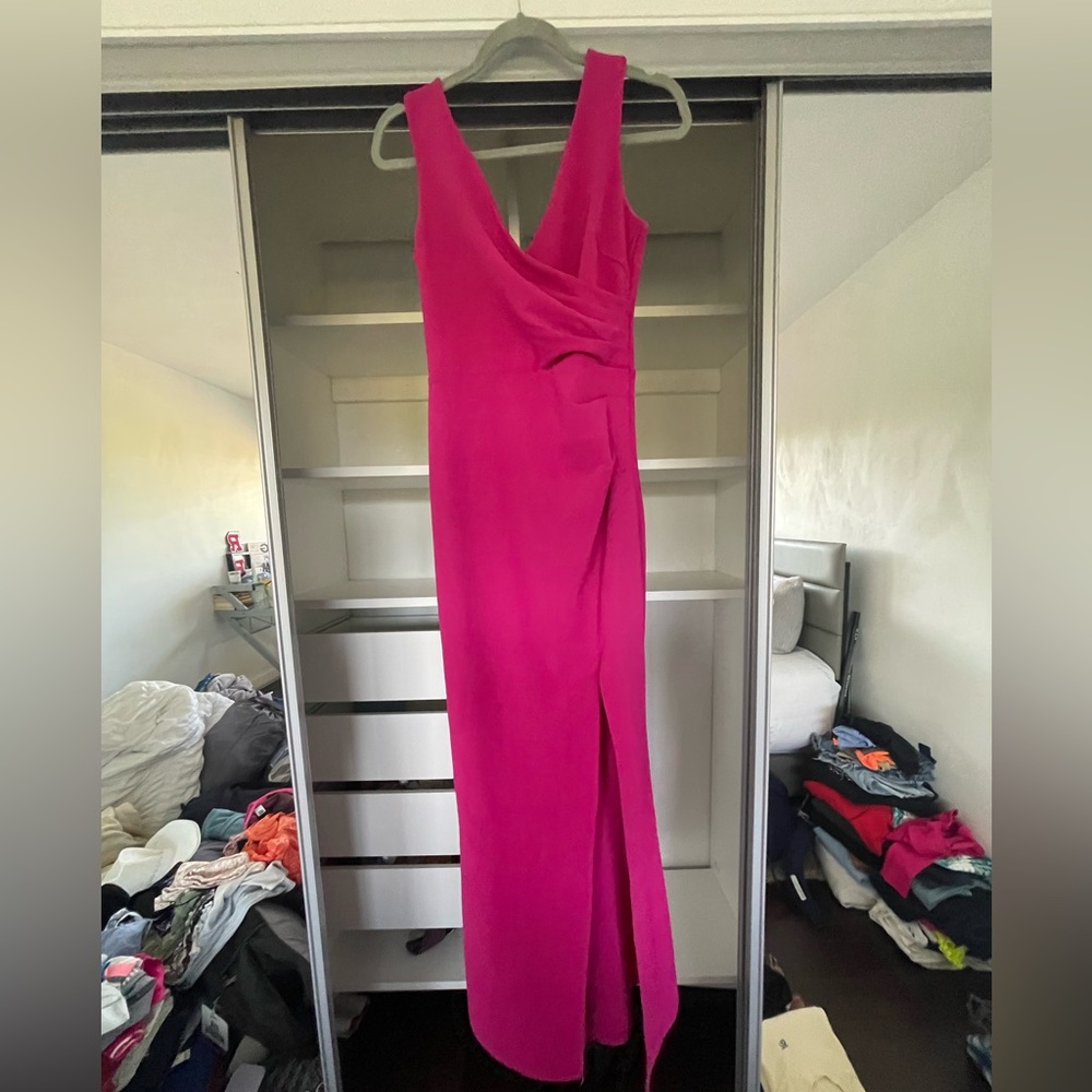 Long formal pink dress